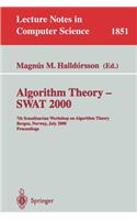 Algorithm Theory - Swat 2000: 7th Scandinavian Workshop on Algorithm Theory Bergen, Norway, July 5-7, 2000 Proceedings