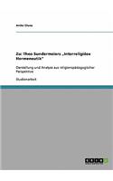 Zu: Theo Sundermeiers "Interreligiöse Hermeneutik" Darstellung und Analyse aus religionspädagogischer Perspektive