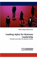 Leading styles for Business Leadership