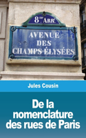 De la nomenclature des rues de Paris