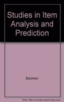 Studies in Item Analysis and Prediction