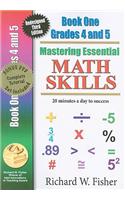 Mastering Essential Math Skills, Book One, Grades 4 and 5: 20 Minutes a Day to Success [With DVD]: New Redesigned Library Version