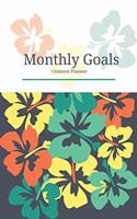 Monthly Goals Undated Planner