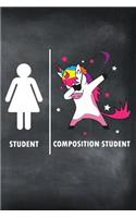 Student Composition Student: Funny Composition Student Vs Normal Student Dabbing Unicorn Journal / Notebook / Diary Gift (6 X 9 - 110 Blank Pages)