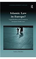 Islamic Law in Europe?