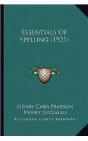 Essentials of Spelling (1921)