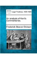 Analysis of Kent's Commentaries.