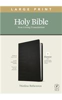 NLT Large Print Thinline Reference Bible, Filament Enabled Edition (Red Letter, Leatherlike, Black)