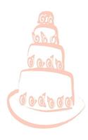 Wedding Journal Peach Wedding Cake
