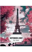 Red Eiffel Notebook: Lined Notebook / Journal / Diary