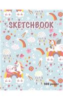 Unicorn Sketchbook 200 pages