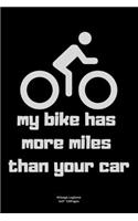 my bike has more miles: Mileage logbook tracking journal for men women driver car truck vehicle office recording miles to fill in funny cute hilarious puns notebook dairy