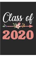 Class of 2020: Flower Class of 2020 High School freshman Daughter Notebook 6x9 Inches 120 dotted pages for notes, drawings, formulas - Organizer writing book plann