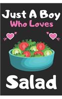 Just a boy who loves Salad: A Super Cute Salad notebook journal or dairy - Salad lovers gift for boys - Salad lovers Lined Notebook Journal (6"x 9")