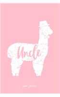 Lined Journal: Uncle Llama Cute Alpaca Animal Lover Llama-Lover - Pink Ruled Notebook - Diary, Writing, Notes, Gratitude, Goal Journal - 6x9 120 pages