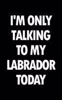 Planner: 2020 diary: Increase productivity, improve time management, reach your goals: I'm only talking to my Labrador today funny trendy cover