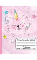 Caticorn Primary Composition Notebook Grades K-2 8.5