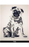 Pug: Notebook with Alternate Lined and Blank Pages for Writing & Drawing(6 Dog Novelty Art Journal)