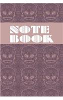 Notebook: Sugar Skull - Day of the Dead - Composition Book . Cornell Notes - Purple Sugar Skull Tiled