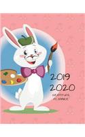 2019 2020 15 Months Bunny Rabbit Gratitude Journal Daily Planner