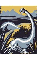 Dinosaur Notebook: 8.5 X 11 202 Wide Ruled Pages