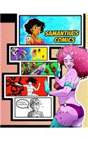 Samantha's Comics: Personalized Create a Comic!: 50 Unique, Blank, Single-Sided, Practice Pages! Each Page Is Different for Drawing Your Own Comic Book on a Large Vari