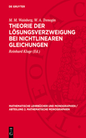 Theorie Der Lösungsverzweigung Bei Nichtlinearen Gleichungen