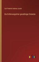 Entfernungsörter geradliniger Dreiecke