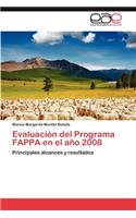 Evaluacion del Programa Fappa En El Ano 2008