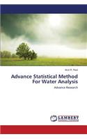 Advance Statistical Method For Water Analysis