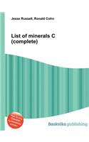 List of Minerals C (Complete): (English)
