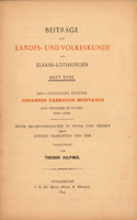 Der Lateinische Dichter Johannes Fabricius Montanus (Aus Bergheim Im Elsass), 1527-1566