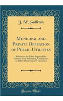 Municipal and Private Operation of Public Utilities: Relative to the Labor Report of the National Civic Federation, Commission on Public Ownership and Operation (Classic Reprint)