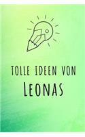 Tolle Ideen von Leonas: Liniertes Notizbuch für deinen Vornamen