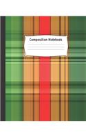 Composition Notebook: Cute wide Ruled Line Paper Notebook - Multipurpose School Workbook for Teens or Kids Student - Perfect size for your backpack - PRETTY RED AND GREEN
