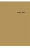 Notebook: Lined Composition Notebook- (Large 6×9 inches) with 120 pages --Brown Simple Hardcover. Cute Gifts for Women.