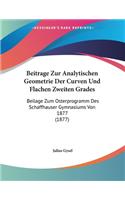 Beitrage Zur Analytischen Geometrie Der Curven Und Flachen Zweiten Grades