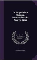de Propositione Quadam Riemanniana Ex Analysi Situs