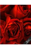 Roses Notebook Collection: Design 3, Journal/Diary, Wide Ruled, 100 Pages, 8.5 x 11, (Roses in Art)