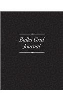 Bullet Grid Journal: Black Swirl, 150 Dot-Grid Pages, 8-X10-
