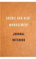 Credit and debt management Notebook Credit and debt management planner book