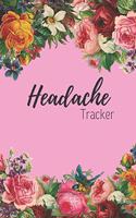 Headache Tracker: the 90 day migraine and pain diary colorful roses on pink design - Beautifully designed pain management notebook to record migraines- Track weather,