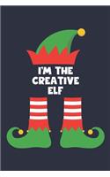 Creative Elf Notebook - Funny Christmas Gift for Creative Diary - Family Xmas Holiday Journal: Medium College-Ruled Journey Diary, 110 page, Lined, 6x9 (15.2 x 22.9 cm)