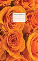 Graph Composition Notebook: Grid Paper Notebook: Large Size 8.5x11 Inches, 110 pages. Notebook Journal: Orange Roses Flower Workbook for Preschoolers Students Teens Adults for 