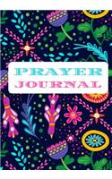 Prayer Journal: Notebook with Prompts for Women or Girls, 7x10, Flower Print