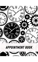 Appointment Book: 52 Weekly Time Management Log Book Organizer Appointment Time Schedule Notebook Home Office Business Supplies Vintage Clocks Pattern Design