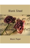 Blank Sheet Music Paper: 8.5 x 11 blank sheet music paper for composing your own music from anywhere