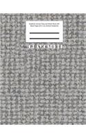 Gray Carpet Notebook Journal, Diary and Sketch Book with Blank Pages (8.5 x 11) (Texture Notebook)