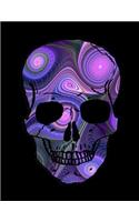 Skull Composition Book: 8.5 X 11 College Ruled Line Paper with 200 Pages (100 Sheets)