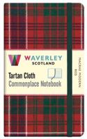 Macrae Modern Red: Pocket Waverley Genuine Tartan Cloth Pocket Commonplace Notebook (9cm x 14cm)